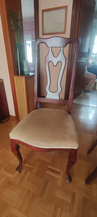 Juego 2 Sillas Comedor Reina Ana Madera