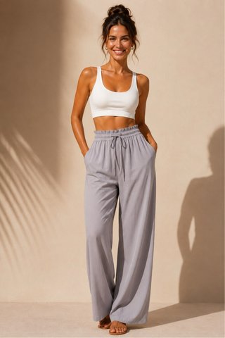 Pantalón fresco gris
