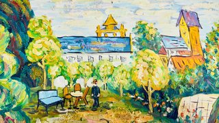 Cuadro Óleo Estilo VanGogh con Marco