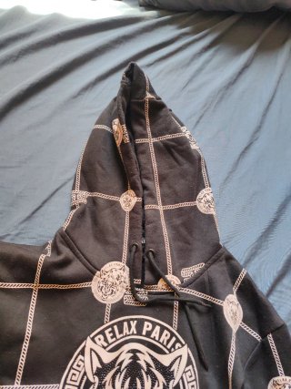 Sudadera con capucha y estampado de tigre