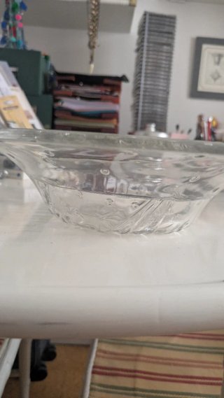 Frutero de cristal con dibujos