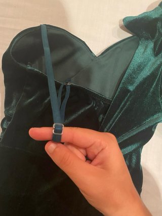 Vestido Terciopelo Verde Oscuro