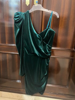 Vestido Terciopelo Verde Oscuro