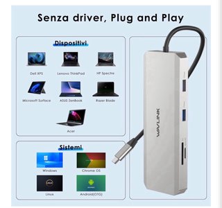 WAVLINK Estación Carga Portátil 2xHDMI