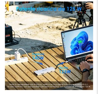 WAVLINK Estación Carga Portátil 2xHDMI