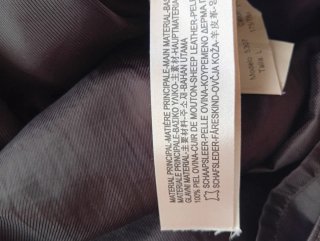 Falda MIDI de piel marrón
