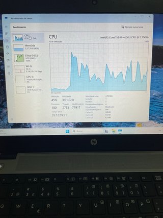 Portátil HP i7 windows 11