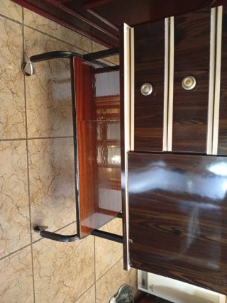 Mueble TV vintage madera oscura