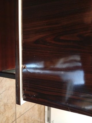 Mueble TV vintage madera oscura