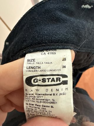 Bermuda G-Star RAW  Talla 28 Largo 36