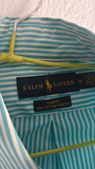 Camisa Polo Ralph Lauren Rayas Azul/Blanco