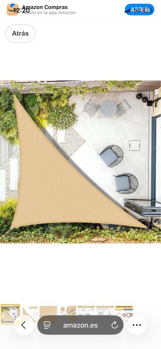 3 Toldos Vela AXT SHADE 3x3x4.25m Arena