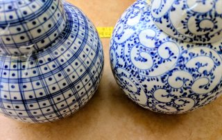 Lote 2 jarrones decorativos cerámica