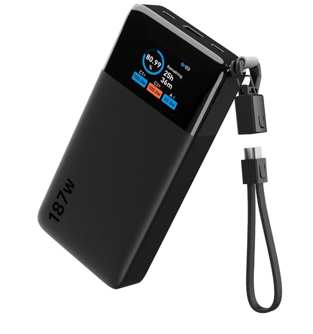 JUOVI Power Bank 25000mAh Carga Rápida 187W