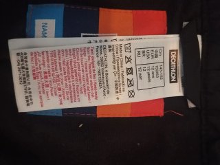 Pantalón de esquí infantil negro con tirantes