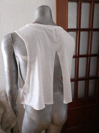 Camiseta playera blanca hecha a mano