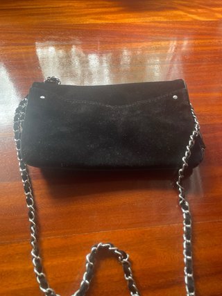 Bolso Brownie Negro Piel Sintética Cadena