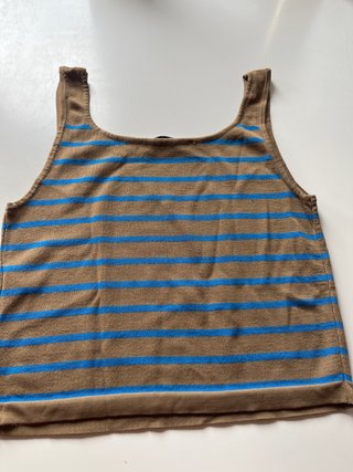 Camiseta Zara de tiras a rayas