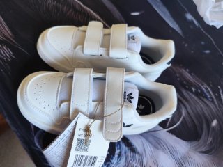 Zapatillas Adidas Blancas Velcro Niños Talla 27