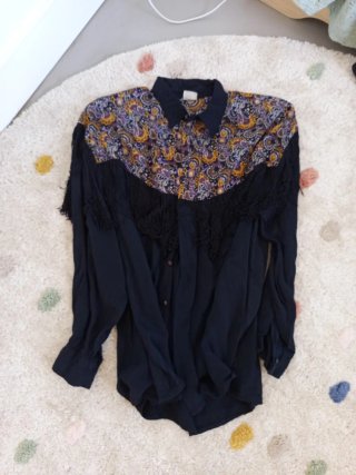camisa vintage flecos