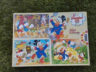 Pack 4 Puzzles Disney: Mulan, Rey León, Mickey