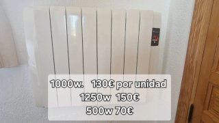 Radiador Azul Blanco 2de 1000w y 1 de 1250w 1 500W