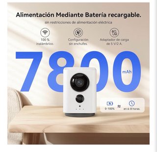 Cámara Vigilancia SEHMUA 2K WiFi Batería 7800mAh