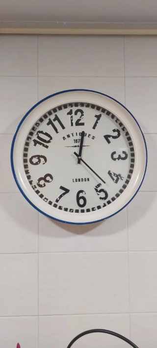 Reloj de Pared Antiques 43cm Azul y Blanco