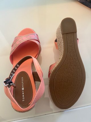 Sandalias Cuña Mujer color salmón