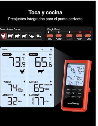 Termómetro Carne Inalámbrico ThermoMaven X2