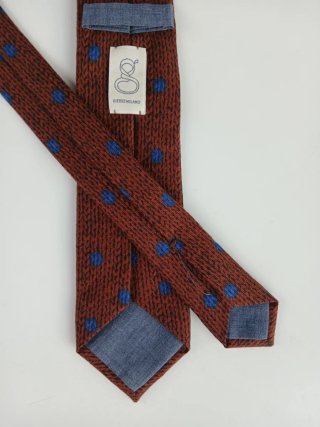 Cravatta Gierremilano Pois Blu Marrone