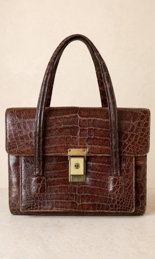 Bolso Piel Cocodrilo Auténtico Vintage