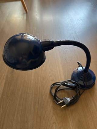 Lámpara de mesa flexo azul