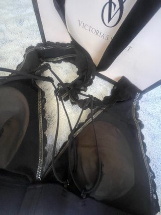 Bralette Victoria's Secret Negro Encaje