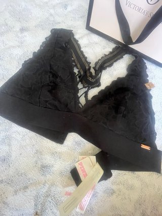 Bralette Victoria's Secret Negro Encaje