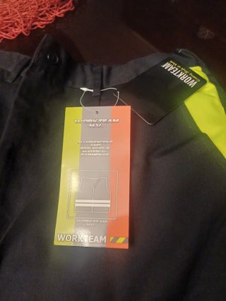 Pantalón WORKTEAM Negro/Amarillo Talla 48