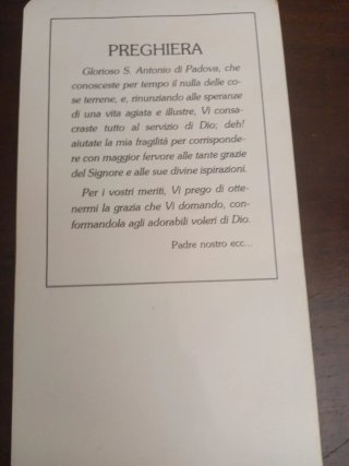 Santino Sant'Antonio d'epoca