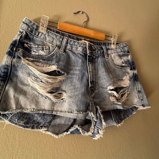 Shorts vaqueros vintage desgastados