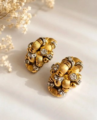 Orecchini clip vintage dorati