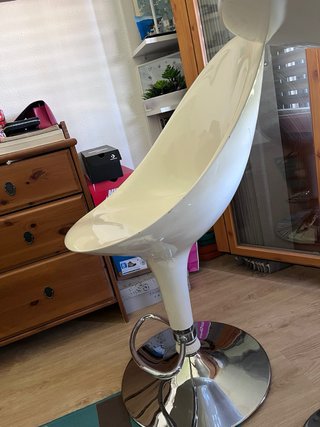 Conjunto Mesa y Silla Blancas Retro