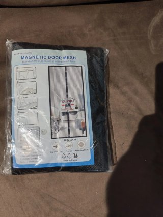 Mosquitera para puerta magnética negra