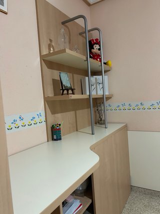 Frontal cama 90cm con escritorio y cajonera