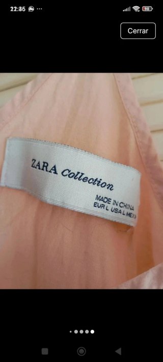 Camiseta tirantes Zara rosa encaje