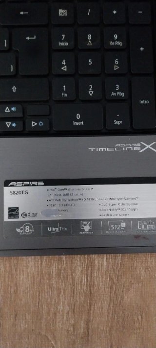 Acer Aspire 5820T ZR7C para piezas