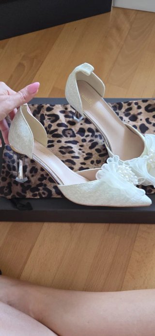 Tacones Joya Marfil Talla 38