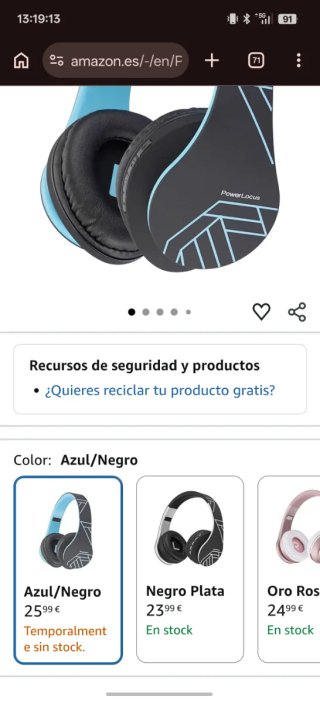 Auriculares PowerLocus Inalámbricos Negros/Azules
