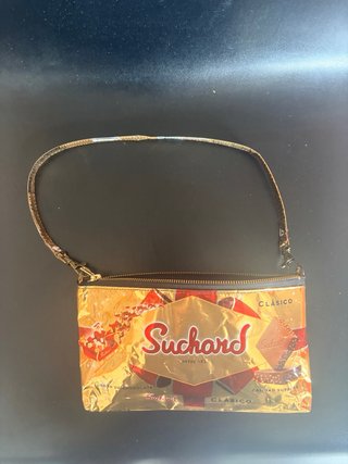 Bolso Suchard Turrón Dorado y Rojo