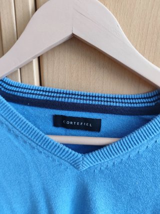 Jersey Cortefiel manga larga azul