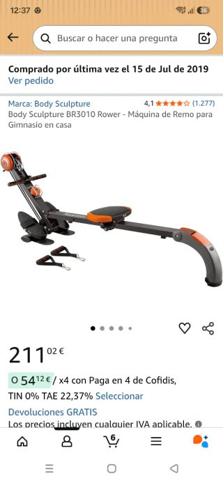 Máquina de Remo Body Sculpture BR3010