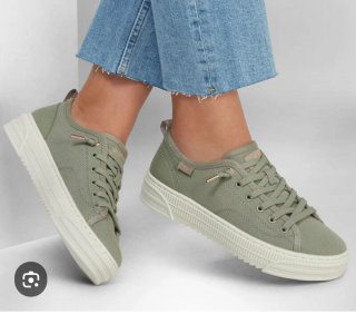 Zapatillas Bobs Skechers verdes memory foam